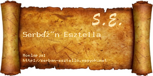 Serbán Esztella névjegykártya